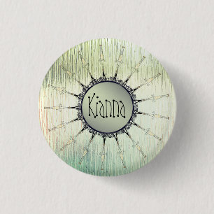 Mandala op mijnglas Ronde Button 3,2 Cm