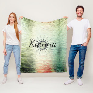  Mandala op Minty Frosted Glass Personaliseren Fleece Deken