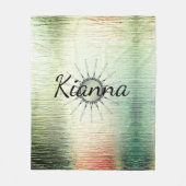  Mandala op Minty Frosted Glass Personaliseren Fleece Deken (Voorkant)