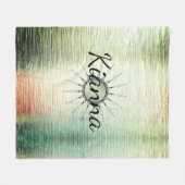  Mandala op Minty Frosted Glass Personaliseren Fleece Deken (Voorkant (Horizontaal))