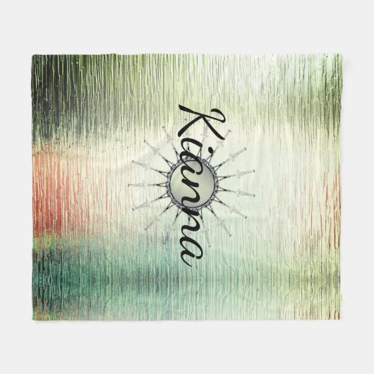  Mandala op Minty Frosted Glass Personaliseren Fleece Deken (Voorkant (Horizontaal))