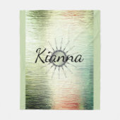  Mandala op Ombre Green gepersonaliseerd Fleece Deken (Voorkant)