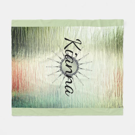  Mandala op Ombre Green gepersonaliseerd Fleece Deken (Voorkant (Horizontaal))