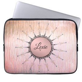 Mandala op peky roze glas Laptop Sleeve