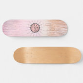 Mandala op peky roze glas Persoonlijk Skateboard (Horizontaal)