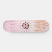 Mandala op peky roze glas Persoonlijk Skateboard (Horizontaal)