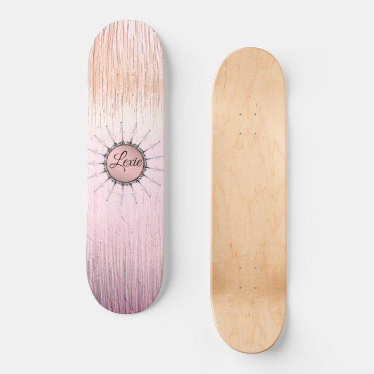  Mandala op peky roze glas Persoonlijk Skateboard (Voorkant)