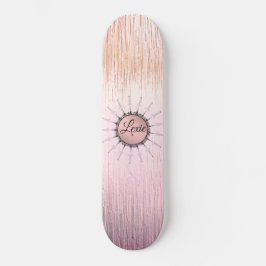 Mandala op peky roze glas Persoonlijk Skateboard