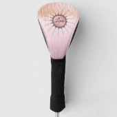 Mandala op Roze Frosted Glass Gepersonaliseerd Golfheadcover (Voorkant)