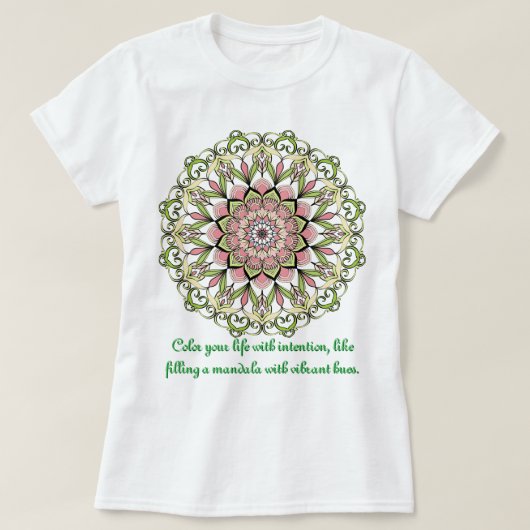 Mandala op T-shirt (Design voorkant)