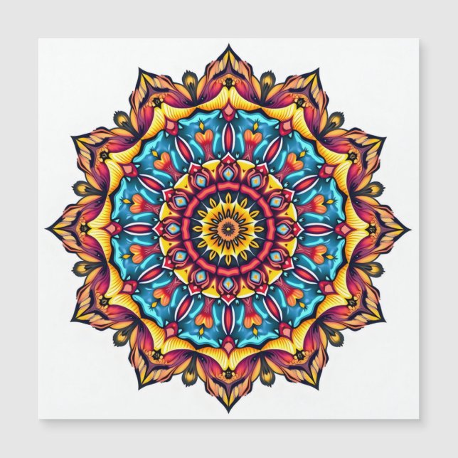 Mandala op wit (Voorkant)