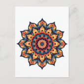 Mandala op wit briefkaart (Voorkant)