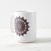 Mandala op wit koffiemok (Voorkant links)