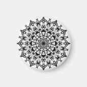 Mandala op wit magneet (Voorkant)