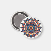 Mandala op wit magneet (Voorkant / Achterkant)