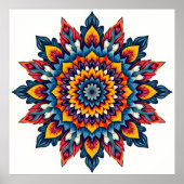 Mandala op wit poster (Voorkant)