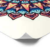 Mandala op wit poster (Hoek)