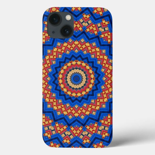 Mandala oranje blauw Case-Mate iPhone case (Achterkant)