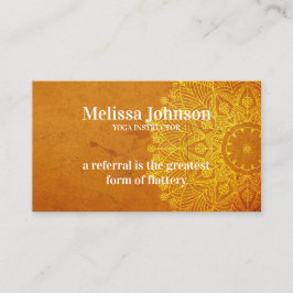 Mandala Oranje Yoga Meditation Refer een vriend Aanbevelingskaartje
