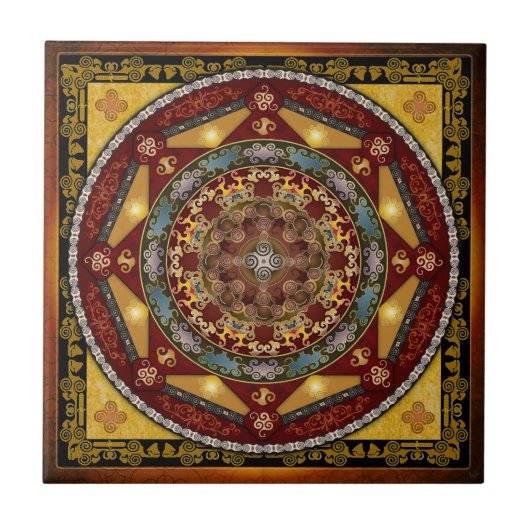 Mandala Oriental Bliss Tile Tegeltje (Voorkant)
