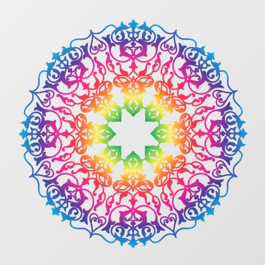Mandala Oriental Flower Yoga Art Raamsticker (Vel)