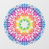 Mandala Oriental Flower Yoga Art Raamsticker (Vel)