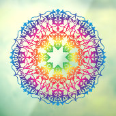 Mandala Oriental Flower Yoga Art Raamsticker (Vel 3)