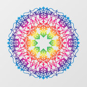 Mandala Oriental Flower Yoga Art Raamsticker (Vel)