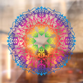 Mandala Oriental Flower Yoga Art Raamsticker (Vel 2)