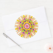 Mandala Originele tekening Ronde Sticker (Envelop)