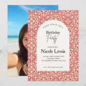 Mandala Ornament & Arabisch Patroon Rouge Kaart (Voorkant / Achterkant)