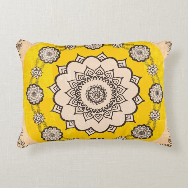 Mandala Ornamental: Etnisch Stijlontwerp. Accent Kussen (Voorkant)