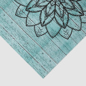 Mandala over blauw ouder hout tissuepapier (Detail)