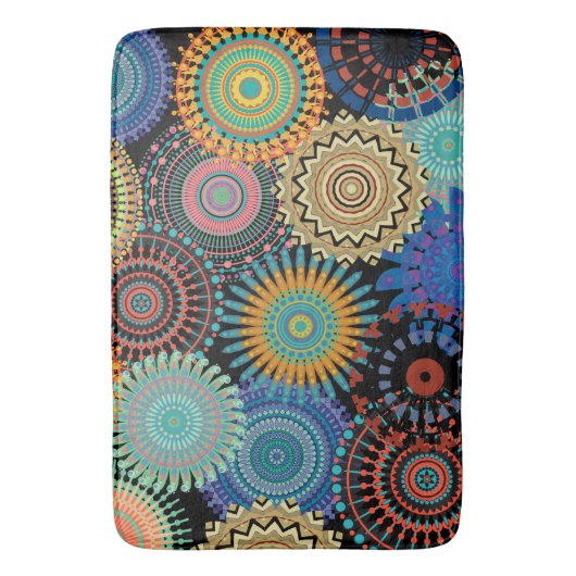 Mandala over de badkamer badmat (Voorkant Verticaal)