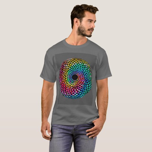 Mandala over LGBT Rainbow Tie Dye T-Shirt (Voorkant volledig)