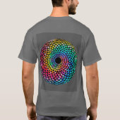 Mandala over LGBT Rainbow Tie Dye T-Shirt (Achterkant)