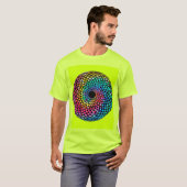 Mandala over LGBT Rainbow Tie Dye T-Shirt (Voorkant volledig)
