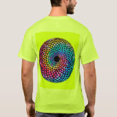Mandala over LGBT Rainbow Tie Dye T-Shirt (Achterkant)