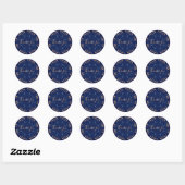 Mandala over Royal Blue Wedding All Pupose Ronde Sticker (Vel)