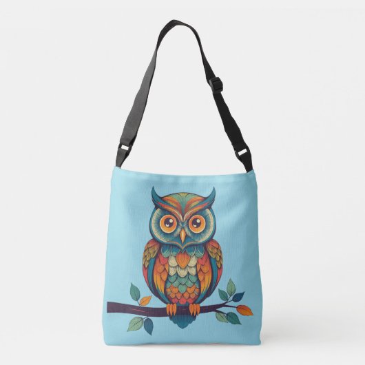Mandala Owl Crossbody Tas (Achterkant)