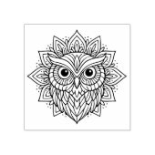 Mandala Owl Head Line Art Rubberstempel (Afrduk)