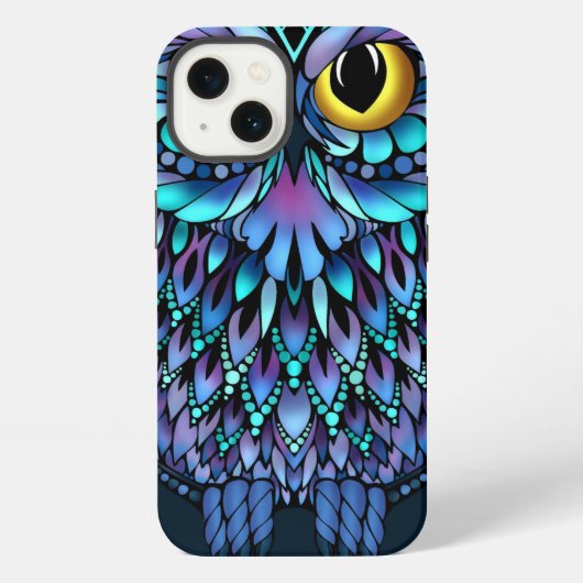 Mandala Owl iphone Case Hoesje (Achterkant)
