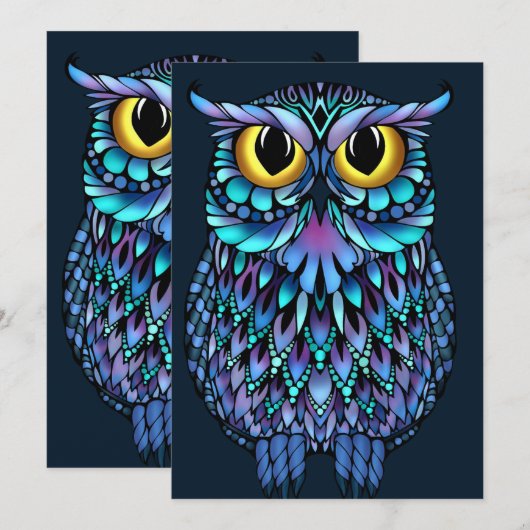 Mandala Owl Kaart (Voorkant / Achterkant)