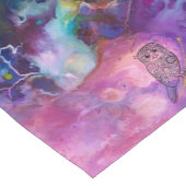 Mandala owl met gouden bloem en kleurrijke vloeist korte tafelloper (Hoek)