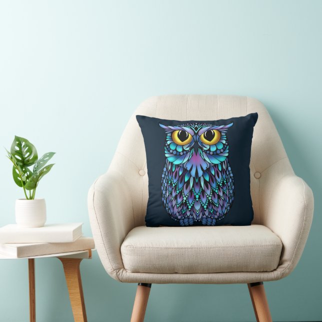 Mandala Owl Sierkussen (Stoel)