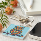 Mandala Owl Sleutelhanger (Voorkant Rechts)