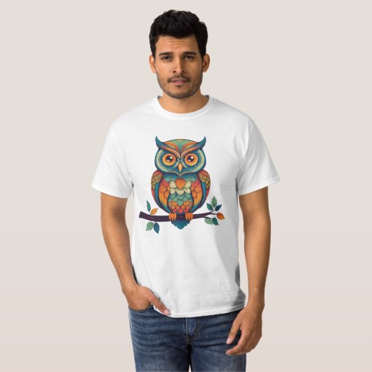 Mandala Owl T-shirt (Voorkant volledig)