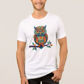 Mandala Owl Tri-Blend Shirt (Voorkant)