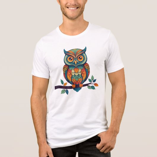 Mandala Owl Tri-Blend Shirt (Voorkant)