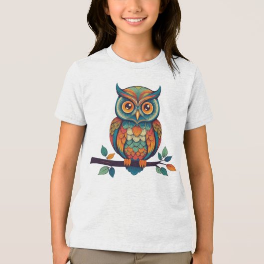 Mandala Owl Tri-Blend Shirt (Voorkant)